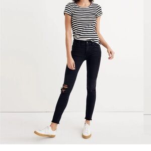Madewell Black Ripped Skinny Jeans